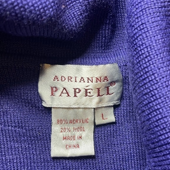 Vintage Adrianna Papell Cowl Neck Sweater Size L - Picture 2 of 3